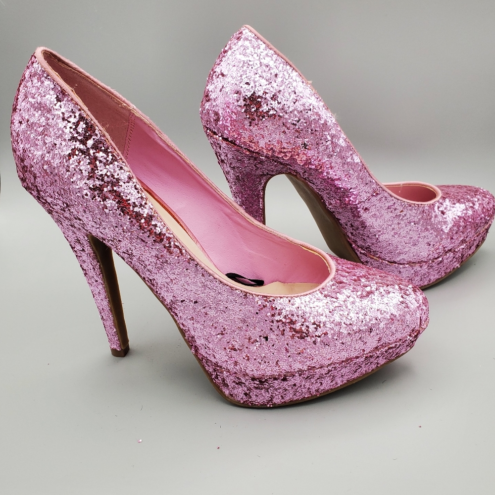 Street Society Pink Sequins Heels
